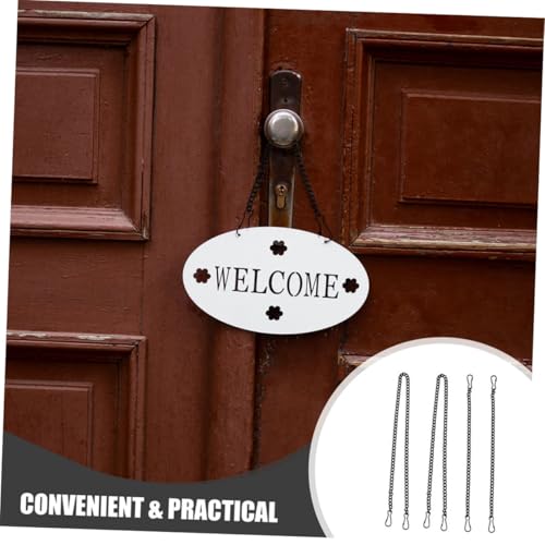 Image of 4pcs Heavy Duty Hanging Chain for Plants Black Decorative Chains for Flower Pots Picture Frames and Bird Feeders for Indoor and Outdoor Use