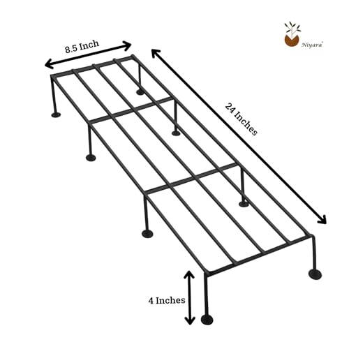 Image of Niyara || Metal Planter Stand || Plant Stand for Pots|| Outdoor Plant Stand (New Large Stand Set of 4)