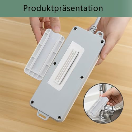 8 Stück Selbstklebender Stanzfreier Steckdosenhalter, Steckdosenleiste Halterung, Steckdosenleiste Wandhalterung, Steckdosenhalterung, für Steckdose Router Küche Organisieren(Weiß)