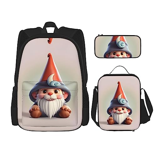 Ensemble sac à dos 3 pièces léger avec trousse et sac repas étanche