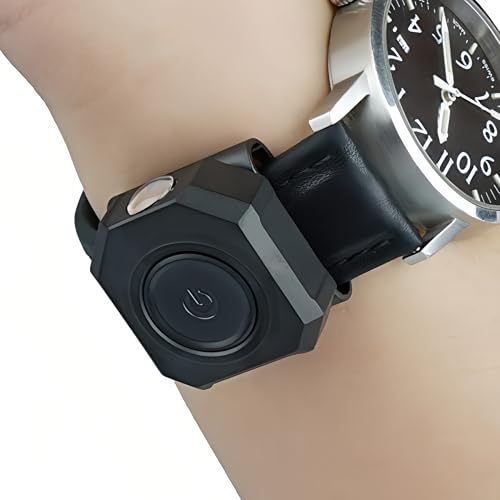 MecArmy CPLU Wrist Flashlight Compact USB-C Rechargeable EDC LED Light 300 Lumens Double-Click Anti-Misfire IPX6 Waterproof for Running Night Walking Hiking - Fits on Watchband/Strap Systems