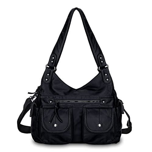 UBORSE Handtaschen Damen Weiches Kunstleder Umhängetasche Retro Ledertasche Vintage Schultertasche Hobo-Taschen Tragetasche Tote Crossbody Tasche Henkeltasche für Reisen Arbeit Einkaufen Cover