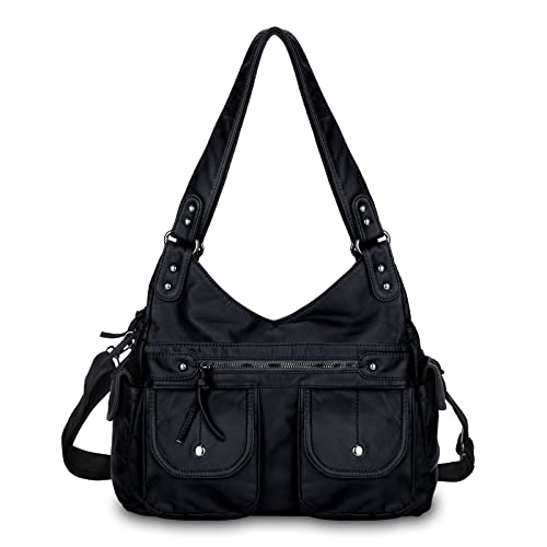 UBORSE Handtaschen Damen Weiches Kunstleder Umhängetasche Retro Ledertasche Vintage Schultertasche Hobo-Taschen Tragetasche Tote Crossbody Tasche Henkeltasche für Reisen Arbeit Einkaufen