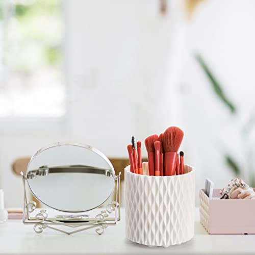 Avla A-MAKEUPBRUSHHOLDER-PP-W-4P 4 Pack Makeup Brush Holder, 360° Rotating Makeup Brush Organizer, 5 Slot Plastic Spinning Pencil Storage Cup thumb #5