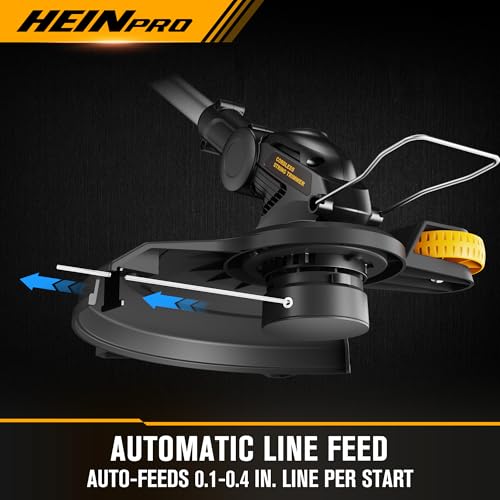 HEINPRO Cordless String Trimmer Compatible with Dewalt 20V MAX Battery, 12-Inch Weed Wacker Cordless Auto Line Feed,Electric Weed Eater Battery Powered Grass Trimmer w/6 Line Spools(Tool Only) - Image 5