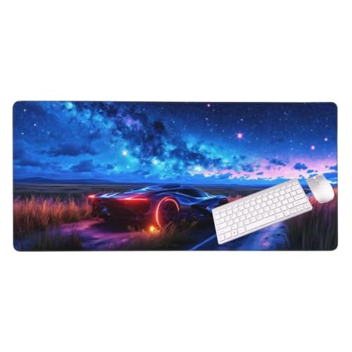 Tapis de Souris Gaming XXL Mousepad 900 x 500 mm Grand Tapis Souris, Star Voiture de sportTapis Souris pour Clavier et Bureau avec Bords Surpiqués et Dos Antidérapant pour Gamer Personnel S-11747