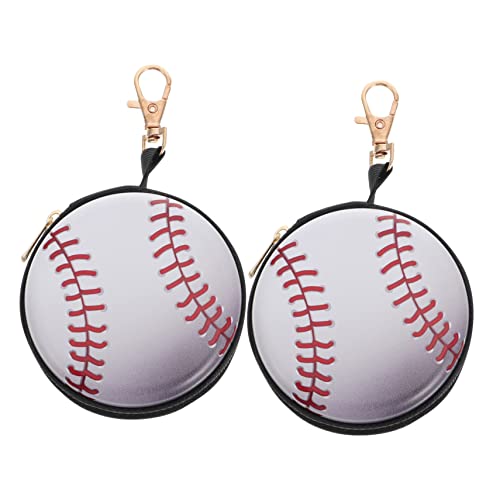 2pcs Cartoon Tinplate Coin Purse Small Ball Shaped Wallet for Wear Resistant Change Pouch with Smooth Buckle Portable Coin Holder for Travel and Shopping