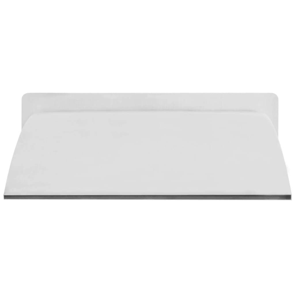 Wodospad ze stali nierdzewnej do basenu i stawu ogrodowego, 30 x 9 x 26 cm, prostokątny wodospad z przyłączem 1 cal