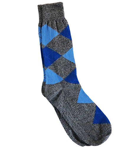vangobeauty Men Dress Socks Marled Grey Blue Argyle Dress Socks Made In USA3