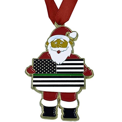BL1-11 Thin Green Line Christmas Ornament Santa Border Patrol Agent CBP Deputy Sheriff Marines Army Challenge Coin