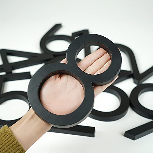 House Numbers Large Door Numbers Black House Numbers 7 Inch Metal House Number 3D Floating Exterior Modern - Image 3
