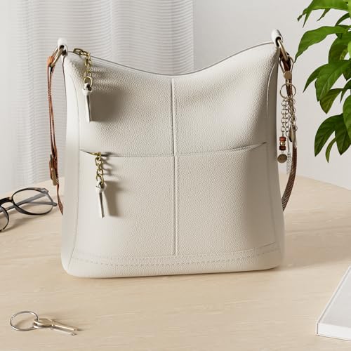 Image of The Sak Lucia Leather Crossbody Purse - Premium Leather Women's Handbag for Everyday & Travel - Cross Body Bag With Zipper