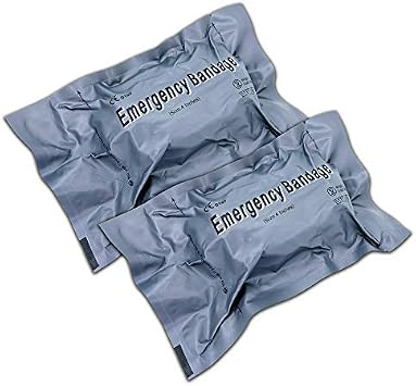 LINE2design 4 Inch Israeli Style Emergency Bandage, Compression Bandage for Emergency Wound Dressing, Tactical Emergency Trauma Bandage for Bleeding Control, First Aid & EMS Use - Pack of 2