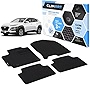 CLIM ART WaterTrap Floor Mats for Kona 2018-2023, 1&2 Row, Car Mats Floor Liner, All-Weather, Car Accessories Man&Woman, Black/Black - FL011418123