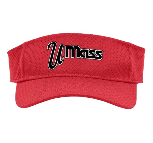 UMass Minutemen | Official Licensed NCAA Merch | UMASVIN1003 Sport Sun Visor, Adult, One Size, Red