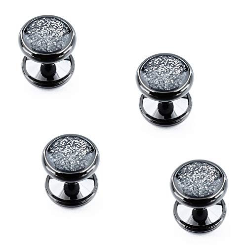 Cufflinks And Tuxedo Studs Set For Mens Diamond Dust Cufflinks - Business Gift Wedding Party Accessories… #TOP5