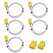 Youmile 5PCS K tipo mini-connettore termocoppia per temperatura di Sonda Intervallo di misurazione filo 3M/9.8ft -50~400 ° C (-58~752 ℉) per termometro TM902C/TES1310 con spina per termocoppia 2PCS