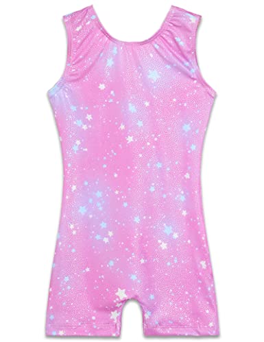 Image of TENVDA Leotards for Girls Gymnastics One Piece Biketard（Multiple Colors） | Sparkly sleeveless unitards