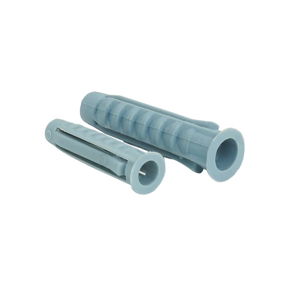 Tornillo de expansión de plástico, tornillos for ladrillo, 100 piezas, tapón de tubo de plástico, tubo de expansión, tornillo, tapón de anclaje, tapones de pared, anclaje de plástico, tornillo de pare