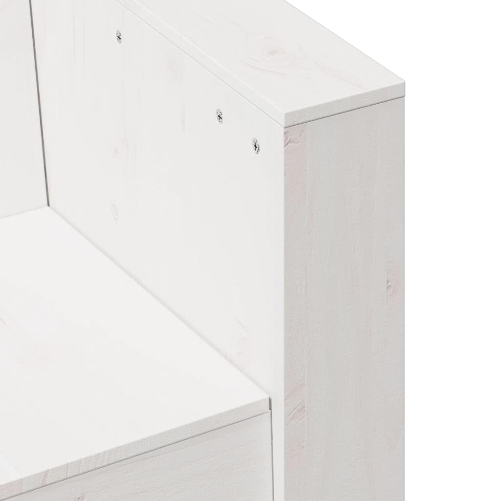 vidaXL Canapé de Jardin 3 Places Blanc 189x60x62 cm Bois de pin Massif