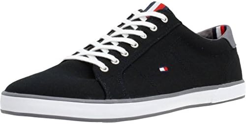 Tommy Hilfiger Men's Harlow 1D Canvas Sneaker, Black, US 8, Mens Shoes - Comfortable, All Day Wear