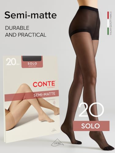 Image of Conte Tights Classic Sheer Semi-Matte Pantyhose Solo 20 Den