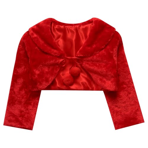 Flower Girl Faux Fur Shrug Princess Dress Coat Shoulder Cape Wrap Shawl for Evening Party