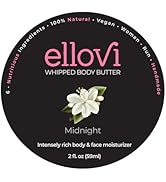 Ellovi All-Natural Luxuriously Whipped Body Butter - Midnight - Pure Enough to Eat - Made With Ju...