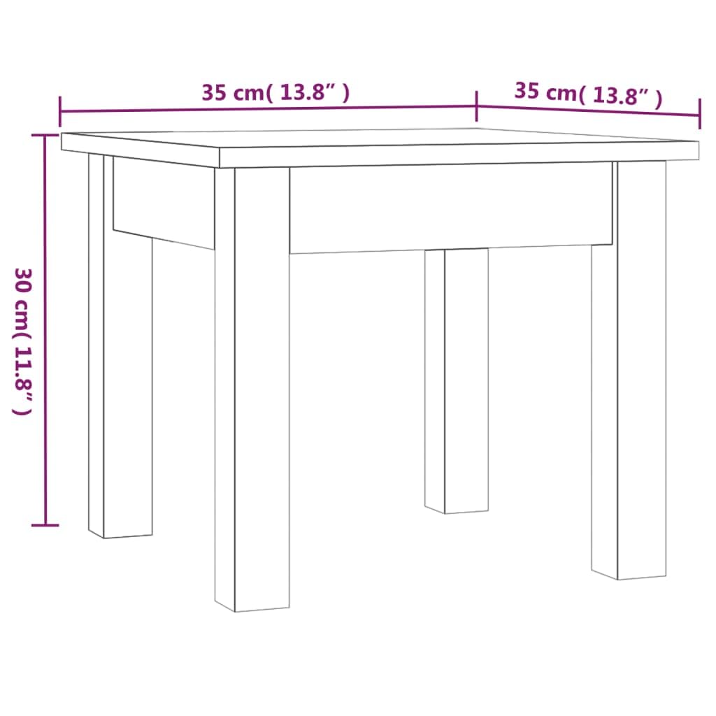 Mesa de centro marrón miel 35 x 35 x 30 cm madera maciza de pino para salón, sofá, mesa auxiliar con espacio de almacenamiento para salón, habitación de invitados, oficina y pasillo