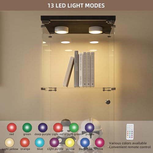 Image of Beauty4U Glass Display Cabinet with 13-Color LED, 4-Tier Curio Cabinet