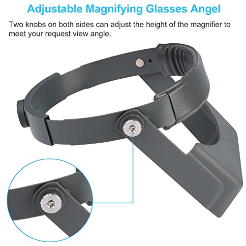 Headband Magnifier, Professional Double Lens Head-Mounted Loupe Jewelry Magnifier, Reading Visor Opitcal Glass Binocular Magnifier With Lens Magnification-1.5X 2X 2.5X 3.5X For Repair, Crafts #TOP2