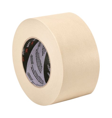 Ruban de masquage haute température 10,2 cm x 54,9 m Tapecase 501+ papier crépon marron pour peinture