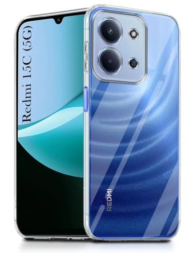 Image of REALCASE Silicone Back Cover Case, Scratch Resistant Protective Crystal Clear Transparent Shock Proof Back Cover Case for Mi Redmi 15C 5G