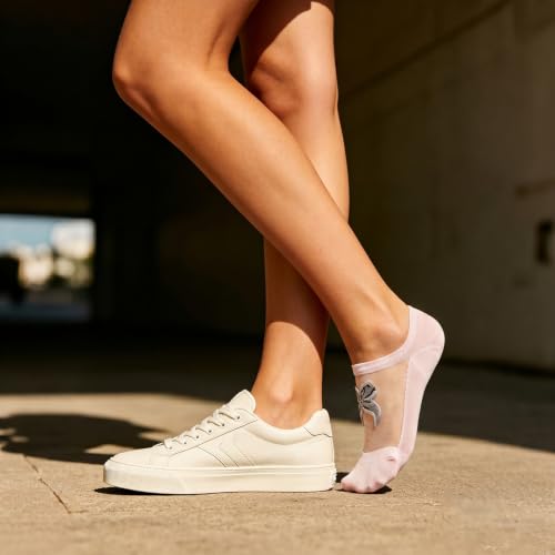 Image of Benefeet Sox Sheer No Show Socks Women Girls Cute Thin Mesh Low Cut Liner Socks for Loafers Boat Shoes