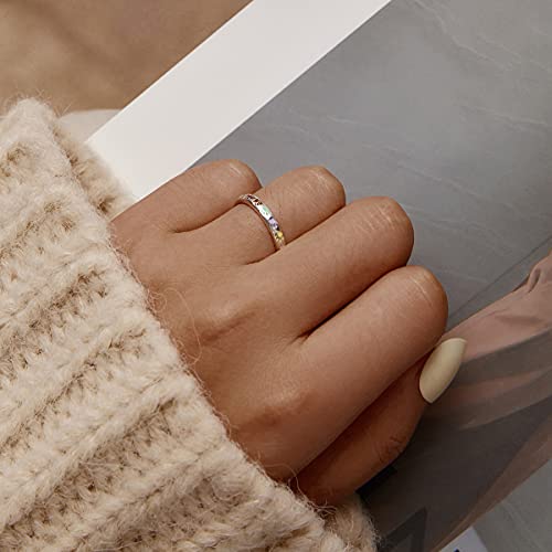 BISAER 3mm 3.4mm Paw Print Ring S925 Sterling Silver Ring Puppy Dog Cat Paw Ring, Multicolor Pet Print Enamel Ring for Women Size 5-102