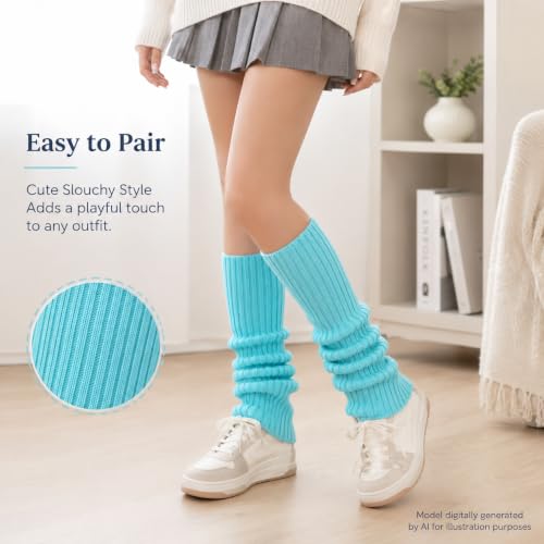Image of 2 Pcs Leg Warmers Y2k, Leg Warmers, Y2k Accessories, Cute Kawaii Cream Legwarmers for Women Winter