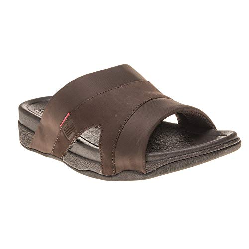 Fitflop Sandales Freeway Iii en textile à bout ouvert pour homme, chocolat brun, 43 EU