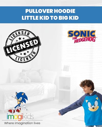 SEGA Tails Sonic The Hedgehog Knuckles Pullover Hoodie Little Kid to Big Kid2