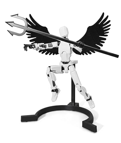 Image of Action Figure, Dummy 13 Action Figure Toys with Articulated Joints, Robot Toy for Desktop Decoration and Creative Displa (White)
