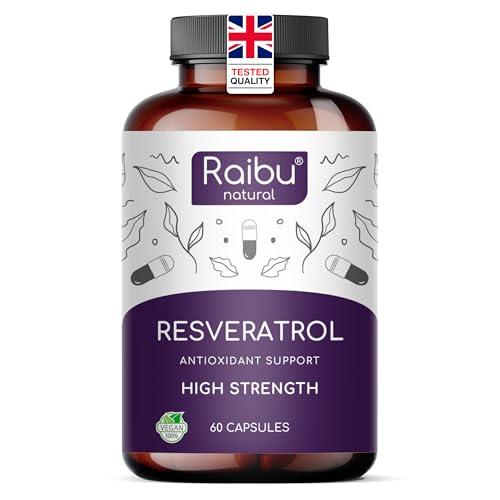 Resveratrol Supplement - 525 mg Pure Trans Resveratrol 1 Capsule a Day - 140:1 Extract from Japonese Knotweed - Highly Bioavailable & Enhanced Absorption - Antioxidant Support 60 Servings - Non-GMO