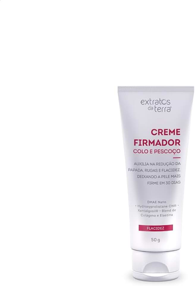 Creme Firmador Colo e Pescoço 50g – Combate Flacidez, Papada e Rugas, Diminui Sinais de Envelhecimento, além de Hidratar a Pele