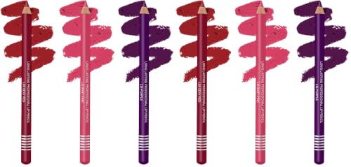 Image of Colors Queen Lip Liner Pencil Combo Pack of 6 | Long Lasting & Waterproof Formula | Matte Lip Liner Pencil for Women(Combo - 03)