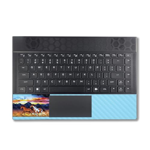 Image of MightySkins Carbon Fiber Skin Compatible with Alienware X14 R2 (2023) Full Wrap Kit - Wild Horses | Protective, Durable Textured Carbon Fiber Finish | Easy to Apply & Change Styles | Made in The USA