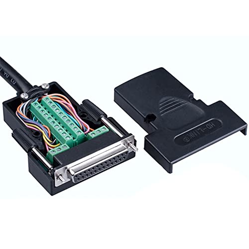 Jienk 5Pcs Db25 Female Solderless Rs232 D-Sub Serial Adapters, 25 Pin Port Terminal Solderfree Breakout Board Screw Lock Type Connector With Case Accessories #TOP6