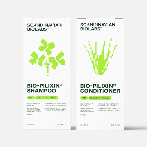 Scandinavian Biolabs Shampoo and Conditioner for Women | Powerful Naturally-Derived Ingredients to Strengthen Hair with a Gentle Cleanse | Moisturize Scalp & Hair, Eliminate Greasiness - Image 3