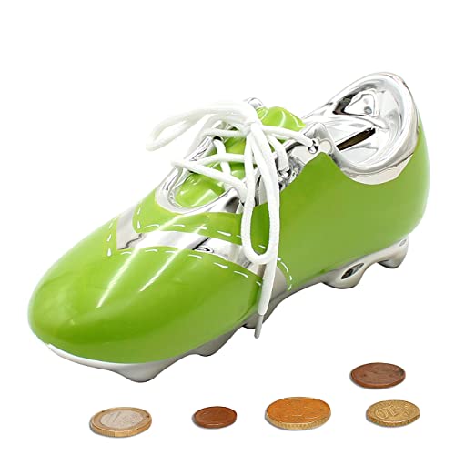 Dekohelden24 Spardose Fußballschuh in grün, Größe ca. 19 x 7 x 7 cm Dekohelden24 Spardose Fußballschuh in grün, Größe ca. 19 x 7 x 7 cm