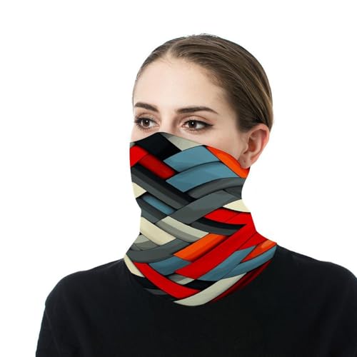 Mascarilla facial geométrica diagonal para clima frío, pasamontañas elástico para hombre y mujer, bufanda para cuello, resistente al viento, bandana para motocicleta, ciclismo, esquí y fiesta miniatura 7
