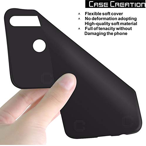 Image of Case Creation for Honor 20i 2019 Back case, Huawei Honor 20i Slim Flexible Smart Look case with 360 Camera All Angle Protection (Pure Black)