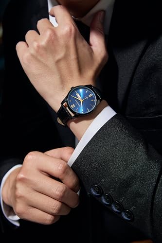 Image of Daniel Hechter Paris Analog Quartz Watch for Men with Sunray Round Dial, Leather Strap, Day & Date Display & Water Resistant