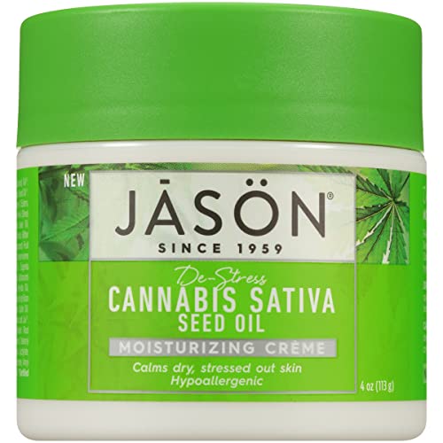 Jason Moisturizing Crème, De-Stress Cannabis Sativa Seed Oil, 4 Oz #TOP3